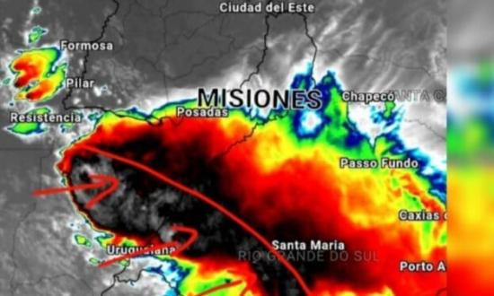 Atención: las tormentas llegarían desde la madrugada a la zona sur de Misiones