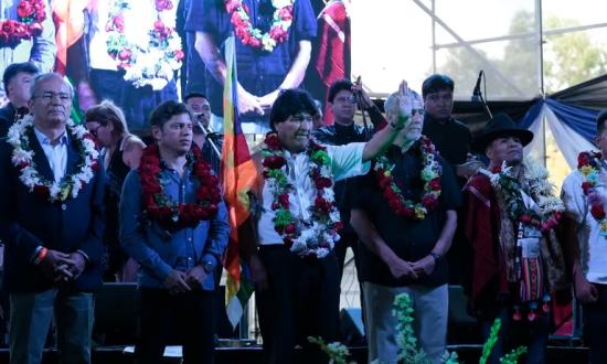 Acto antiimperialista de Evo Morales en Avellaneda: “Haga lo que haga la derecha, vamos a seguir unidos”