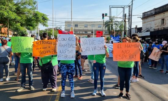 Posadas: organizaciones sociales se manifestaron en contra al Gobierno nacional y la quita a merenderos...