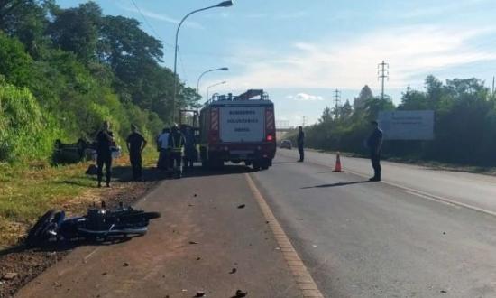 Oberá:un motociclista murió tras colisionar con una camioneta sobre la Ruta Nacional 14...