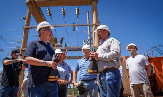 Luz: Passalacqua habilitó obras en El Soberbio, rumbo al Moconá...