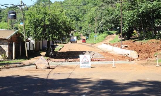 La calle Suipacha fue clausurada por la reparación de un badén